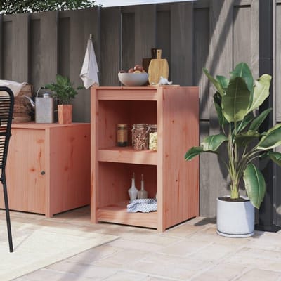 Buitenkeukenkast - Tuinopberger - Terras Opbergen - Massief Douglas Hout - 55x55x92 cm - Houtkleur