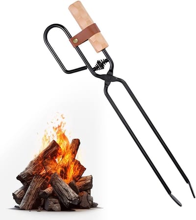 46 cm Haardtangen met Veer - Meerdere Gebruik Haard Gereedschappen - Kachel Brandende Kachel voor Barbecues Campfire