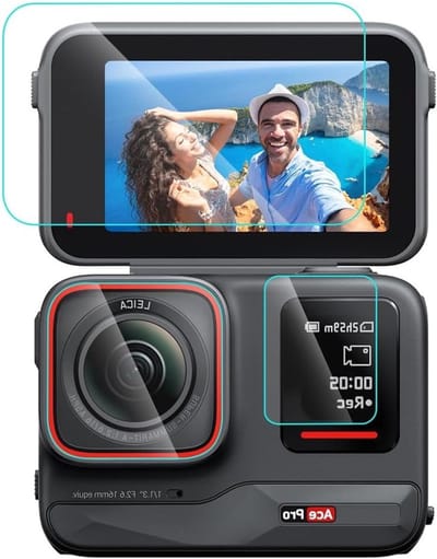 Set van 3 Beschermfolies voor Achtercamera, 9H Hardheid, Krasbestendig, Bubble-Free, Ideaal voor Actiecamera's en Fotografie