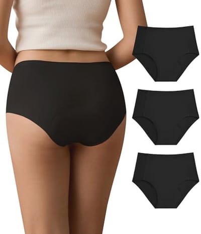 SHARICCA Menstruatie-ondergoed, sterke bloeding, hoge taille, naadloze slips, voor dames, lekvrij, menstruatieondergoed, 40 ml