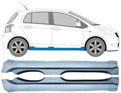 Volledige dorpel voor Toyota Yaris 2006-2011 / Links + Rechts / Set