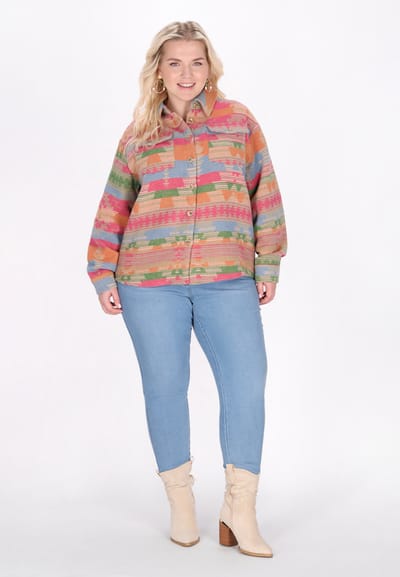 IZIA Plussize jasje vrouwen roze