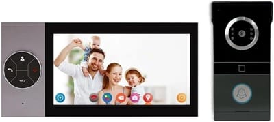Video Intercom Systeem - Deurbel Camera - Toegangscontrole Huis - 1080p Nachtzicht - 7 Inch Scherm - Zwart