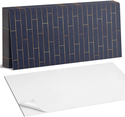 Coloray Plaktegels - Bakstenen muurtextuur Zelfklevende Wandtegels - 40 cm x 20 cm - Marine Plaktegels - 10 stuks - Rechthoek PVC Tegels - Plaktegels Badkamer - Vloertegels Zelfklevend - Vinyl Tegels Zelfklevend - Portugese Tegels