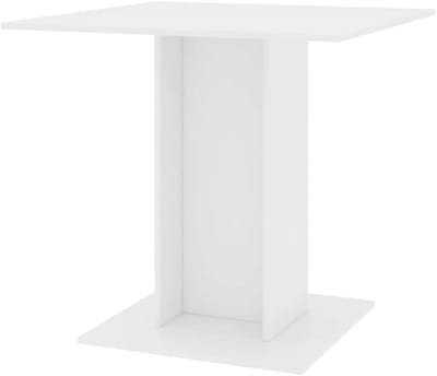 Eettafel Hout - Keukentafel - Gezellig Dineren - Stabiele Vierkante Basis - 80 x 80 x 75 cm - Wit