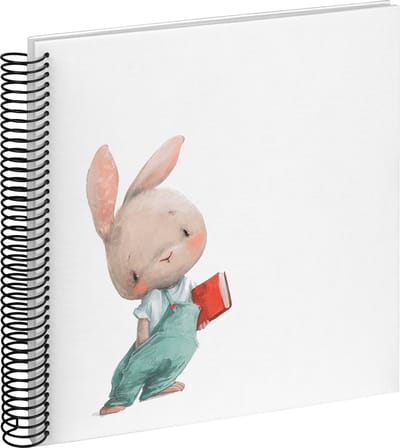 Walther SA-132 Bunny Nosey - Spiraal album - Formaat 25x25 cm - Wit/Konijn man