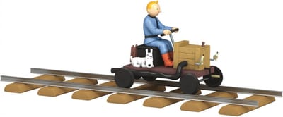 KUIFJE - AUTO - MOULINSART - KUIFJE OP EEN DRAISINE-FIGUUR - SCHAAL 1/24 - #59 (NIEUW 2021)