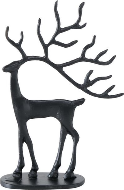 Boltze - Hert - Rendier - Trollah - Zwart - Kerst - 16x24cm