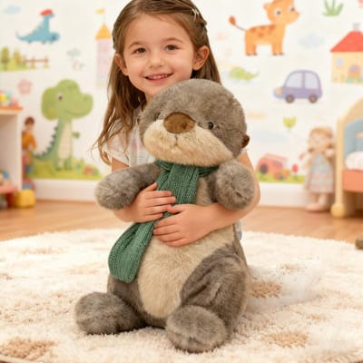 1/26/40CM Otter Pluche Knuffel Schattig Zeeotter Pluche Speelgoed Pluizig Comfortabel Knuffeldieren Kinderen Cadeau Verjaardag Kamer Decoratie 26cm brown