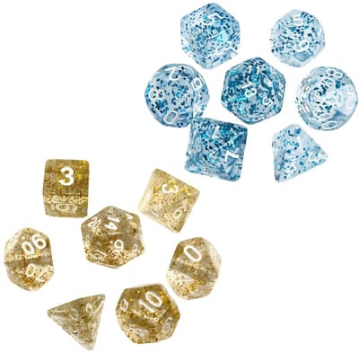 Dailygoods- Dobbelstenen 14-delige set - Polyedrische dobbelstenen - Tafeldobbelstenen - Dungeons en Dragons - Rollenspel dobbelstenen - Hoogwaardige kwaliteit