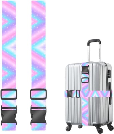 Luggage Straps Set 2 Stuks - Verstelbare Koffersluiting - Kleurrijke Ontwerpen - Bescherming voor Bagage - ShopVlot