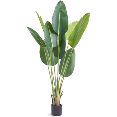 VEVOR Kunstmatige Paradijsvogel 700x700x1524mm Kunstplant PE Kunstplanten Kunststof Planten in Pot Kunstbloem Geurloos Waterdicht Ideale Decoratie voor Slaapkamer Studeerkamer Woonkamer