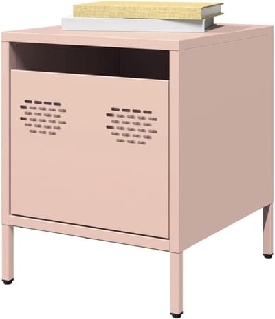 Nachtkastjes 2 stuks - Slaapkamer meubels - Opbergruimte creëren - Robuuste stalen structuur - 35x39x435 cm - Roze