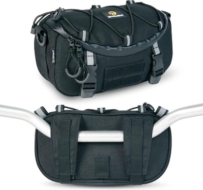 Multifunctionele Waterbestendige Motorfiets Stuurtas - Tool Bag & Vork Tas - Zwart - 5.5" - Voor Motor Dirt Bike Fiets Quad ATV Moto motor zijtassen