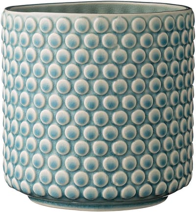 Omgoods - Decoratieve Keramische Bloempot Dotty L (15,5 cm) in Sky Blue