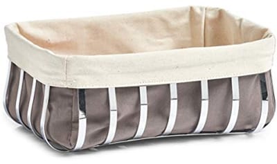 Broodmand Met Zak - Chroom en Canvas