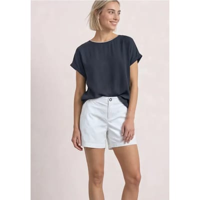 2-in-1-Shirt van chiffon met boothals