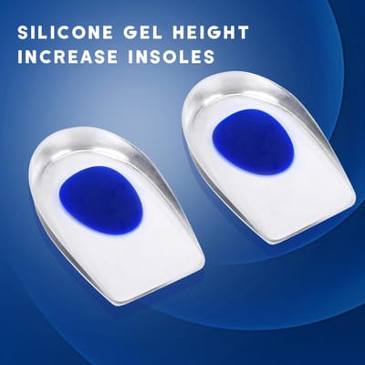 Siliconen Gel Inlegzolen Hoogteverhoging Voetorthese Voetboogsteun Hielkussens Blauw gray