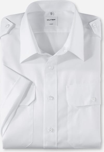 OLYMP piloot Overhemd, Comfort Fit, Kent, Wit