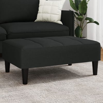 vidaXL - Voetenbank - 77x55x31 - cm - fluweel - zwart