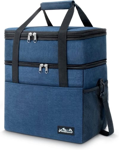 SnelShoppen - Viedouce Koeltas, Uitbreidbare Geïsoleerde Picknicktas voor Mannen en Vrouwen, Dubbele Compartimenten Waterdichte Lunchbags voor Buiten,