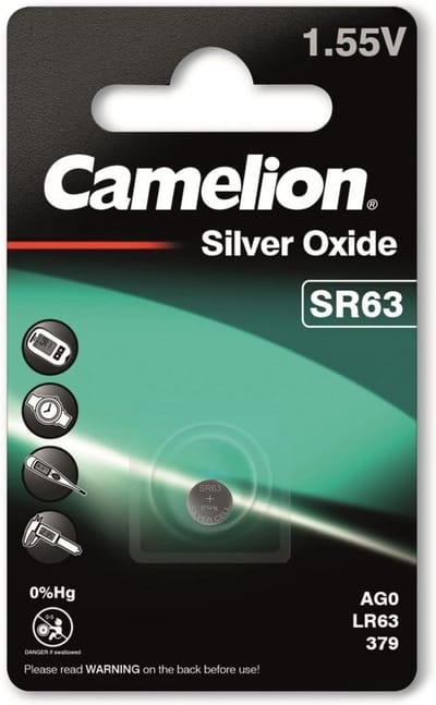 SR63W 1,55 V Zilveroxide Knoopcelbatterij
