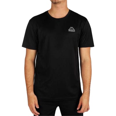 Kappa Heren Normaal T-Shirt (Zwart)