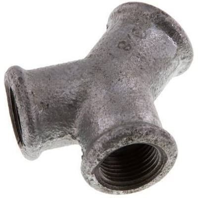 Rp 3/8'' Verzinkt Gietijzeren Y-stuk 25 Bar