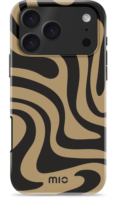 Mio by Mobilize Hoesje geschikt voor Apple iPhone 17 Pro MagSafe Telefoonhoesje Hardcase | Mio by Mobilize Backcover | Geschikt voor MagSafe | Geschikt voor Draadloos Opladen met Magnetische Ring | Geschikt voor MagSafe Case - Swirl | Bruin