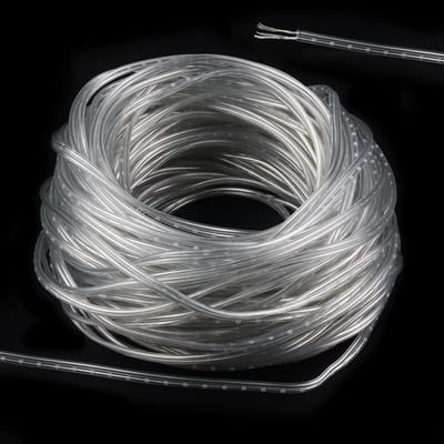 25 meter transparante PVC kabel voor decoratieve verlichting - 14 AWG - 2 kernen