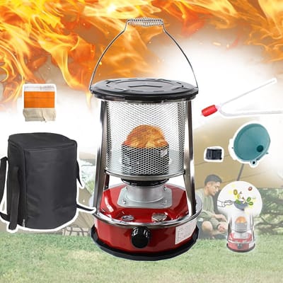 Mobiele Petroleum Kachel - Niet-elektrische Verwarmer - Kamperen en Nood - Gratis Vuurkracht Aanpassing - 32x32x46cm - A suit