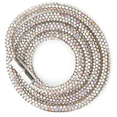 Strass Handtouw 6mm Breed Glas Volledige Boor Pijp Kleding Riem Armband Sieraden AccessoiresAB veelkleurig