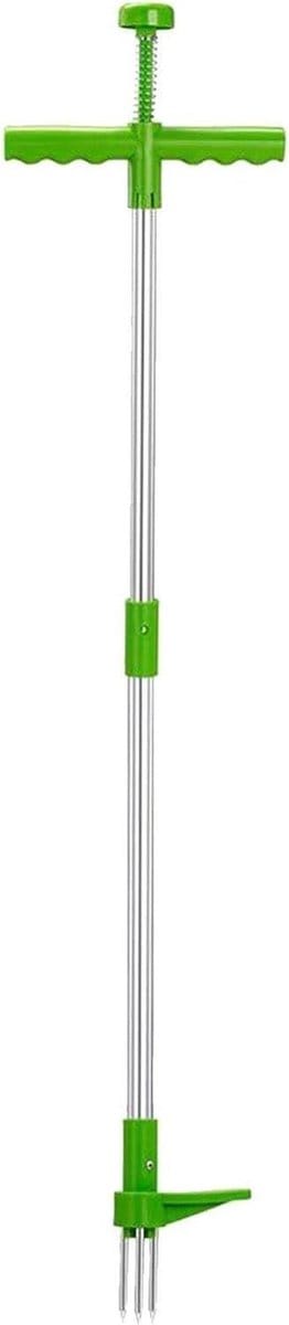 Wiedgereedschap Tuin - Onkruidverwijderaar - Onkruid Wieden - Met Voetpedaal - Lange Steel - Zilverkleurig