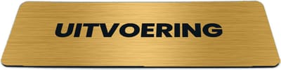 Deurbordje Goud-look met tekst uitvoering - Formaat 150 x 50 mm x 1,6 mm - Zelfklevend | Luxe uitstraling | Geborstelde Gouden toplaag | Gratis Verzending | Decoporta
