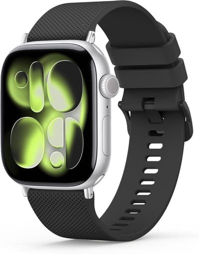 Siliconen horlogeband voor Apple Watch 38 mm tot 49 mm, Diamantpatroon, Sportieve vervangband voor heren en dames, Comfortabel en duurzaam