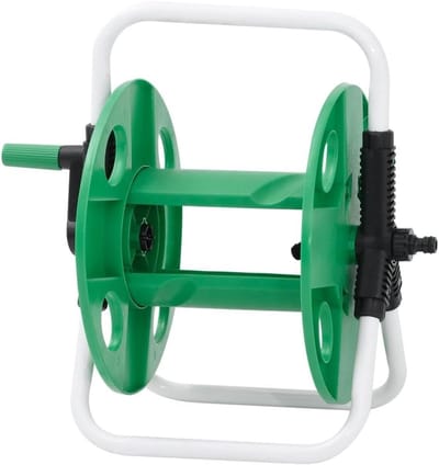Slanghaspel - Slangenhouder - Tuinonderhoud - Vrijstaand model - 40 x 30 x 41 cm - Groen