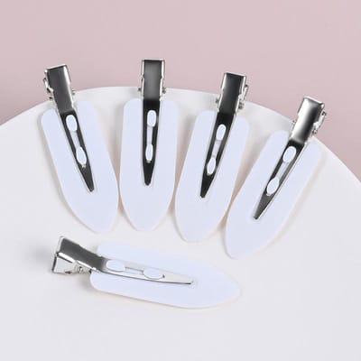Handgemaakte DIY haarclip met crèmekleurige lijm, naadloos en niet-beschadigend, schattige kleine DIY-accessoire