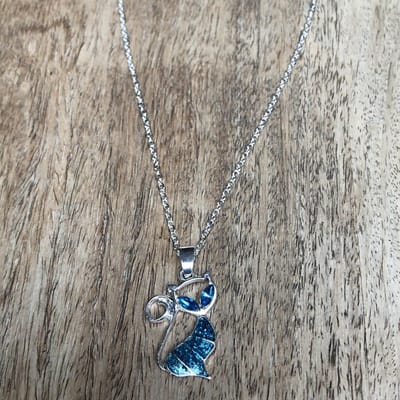GoedeDoelen.Shop | Ketting Cat Beauty Blue | Katten Ketting | Poezen Ketting | Dierenwelzijn | Cadeautje | Wellness-House