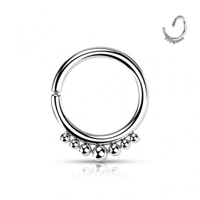 Piercing subtiel buitenom balletjes 0.8x8 - zilver - LMPiercings