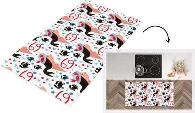 Keukenloper - Loper keuken - Zodiac - Kreeft - Patroon - 120x60 cm - Keukenloper vinyl