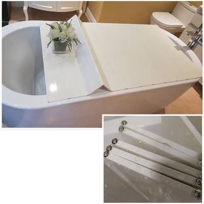 Badkuiphoes Opvouwbaar - Baddeksel Isolatie - Badkamer Organisatie - Stofdicht en Ruimtebesparend - 105x70x0.6cm - Wit