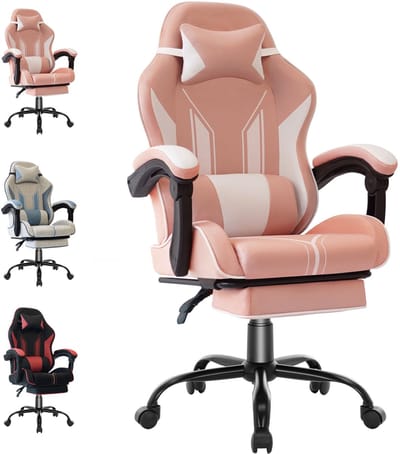 Bureaustoelen -Gaming bureau - Computer Bureau - Ergonomische Stoel voor Thuis Kantoor - Volwassen Stoel - Roze