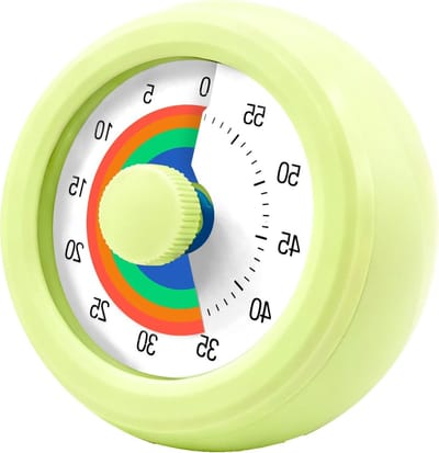 Stille Visuale Timer voor Kinderen en Volwassenen, 60 Minuten Countdown voor Effectief Tijdbeheer, Ideaal voor Thuis, School en Vergaderingen