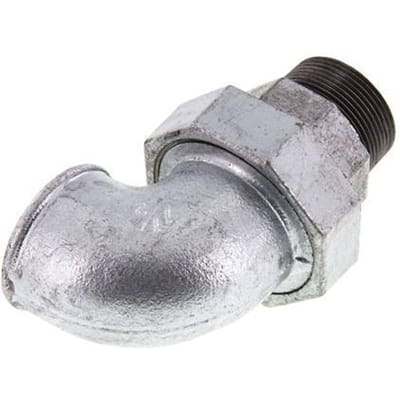 90Graden Hoekige Verbinder 1 1/2'' Mannelijk R x Vrouwelijk Rp Gietijzeren Platte Dichting Centellen 25bar (351.25psi)