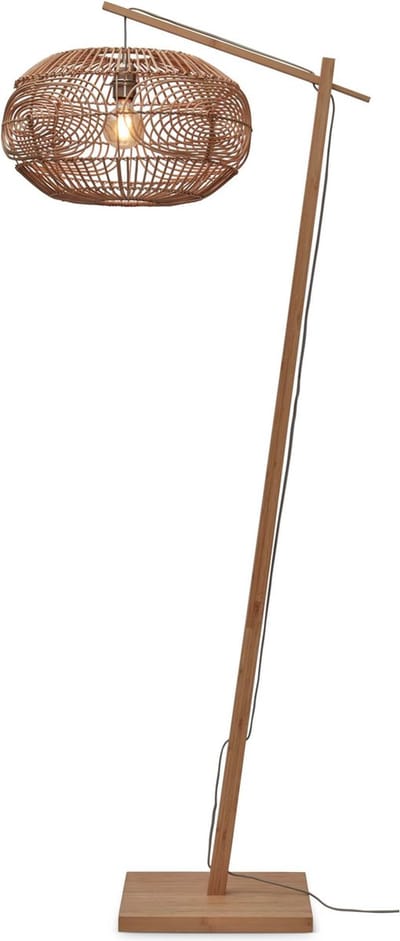 GOOD&MOJO Vloerlamp Madeira - Bamboe/Rotan - 74x48x176cm - Modern - Staande lampen voor Woonkamer - Slaapkamer