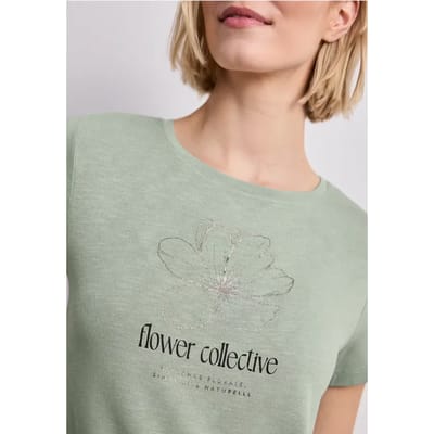 Shirt met ronde hals en Artwork