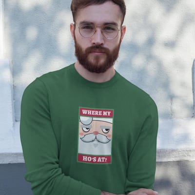 Foute Kersttrui Groen - Where My Ho’s At - Maat XS - Kerstkleding voor dames & heren