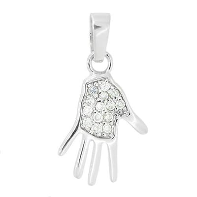Blinx Jewels Zilveren Hanger Hand Steentjes Zirkonia