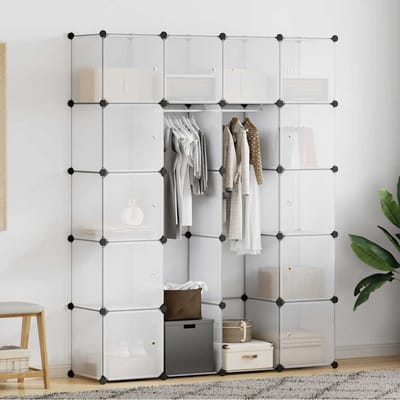 vidaXL - Modulaire - kast - met - 14 - compartimenten - wit - 37 - x - 146 - x - 180,5 - cm