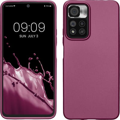 kwmobile telefoonhoesje geschikt voor Xiaomi Redmi Note 11 Pro Plus 5G - Hoesje voor smartphone - Back cover in metallic lila